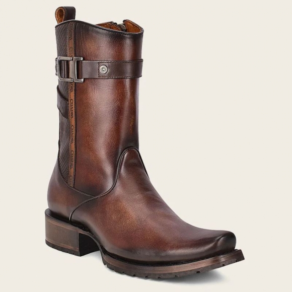 Cuadra Men's Hand-Painted Brown Leather Urban Boot