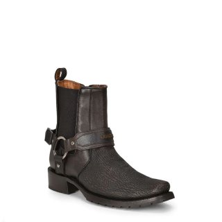 Cuadra Men's Urban Hand-Painted Black Shark Leather Boot