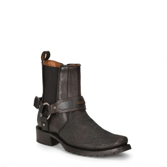 Cuadra Men's Urban Hand-Painted Black Shark Leather Boot