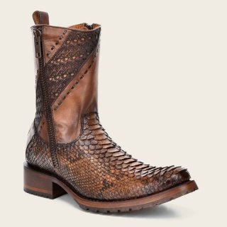 Cuadra Men's Engraved Honey Leather Boot