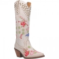 DINGO WOMEN'S POPPY LEATHER BOOT-WHITE | CANADA OUTLET