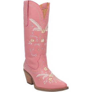 DINGO WOMEN'S FULL BLOOM LEATHER BOOT-PINK | CANADA OUTLET
