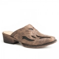 ROPER | WOMEN'S SNIP TOE COGNAC OPEN BACK MULE-BROWN