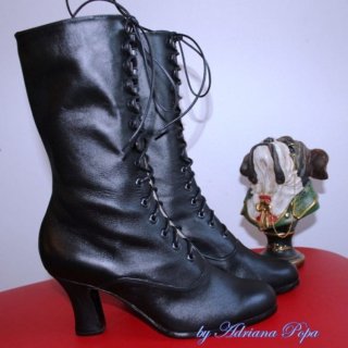 Women's Black Boots Black Leather Boots Victorian Boots Cosplay Boots | Canada