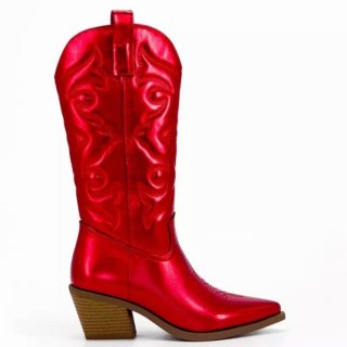 Women's Metallic Embroidered Cowboy Boots Womens | Canada