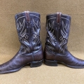 Men's Tony Lama Cowboy Western Ranch Stitching Style 6180 Black | Canada