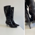 Women's Prada Y2K Patent Leather Knee Heel Boots | Canada