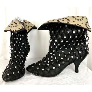 Women's 7 B MADONNA Desperately Seeking Susan Promo Fishnet BOOTS 1985 | Canada