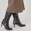 Women's Vintage Gucci Black Leather Boots | Canada