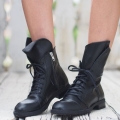 Women's Genuine Leather Boots/black Genuine Leather Boots/woman | Canada