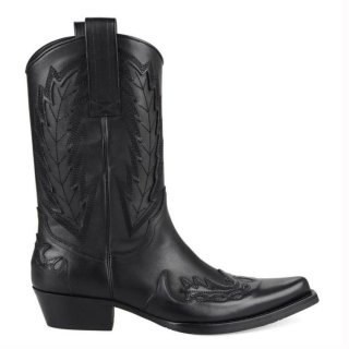 Men's Footcourt Black Texas Boots Genuine Leather Cowboy Boots for | Canada