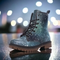 Men's Magic Galaxy Vegan Combat Boots Celestial Combat Boots | Canada