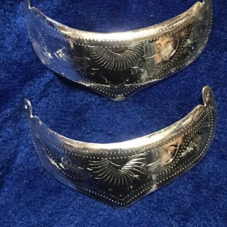 Men's Vintage Sterling Silver Plated Cowboy Boot Heel Guards | Canada