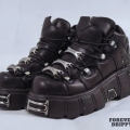Women's Black Gothic Platform Boots New Rock Style Cyber Y2k | Canada