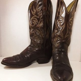 Men's Brown Lizard Skin Dan Post Cowboy Boots | Canada