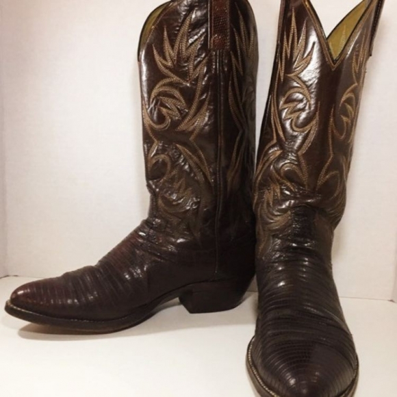 Men's Brown Lizard Skin Dan Post Cowboy Boots | Canada