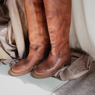 Women's Leather Boots Pu Leather Boots Vintage Boots | Canada