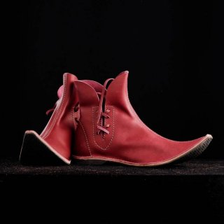 Men's Burgundy Poulaine Medieval Style Boots Leather Boots for | Canada
