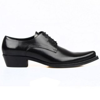 Men's Footcourt Black Texas Shoes for Genuine Leather Lace up | Canada