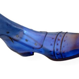 Men's Custom Handmade Blue Calf Leather Ankle High Stylish | Canada