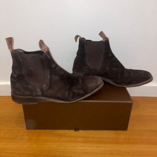 Men's RM Williams Boots Size RM11 Brown Suede Boots Craftsman Boot | Canada