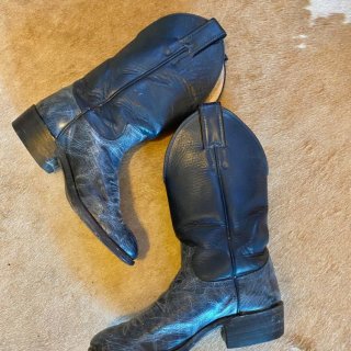 Men's Vintage Navy Blue Cowboy Boots | Canada