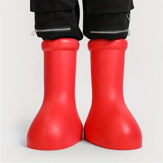 Men's Red Astroboy Boots Trendy High Cartoon Round Toe Big Red | Canada