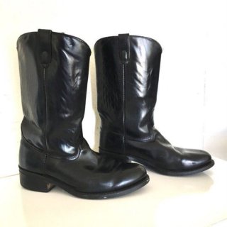 Men's Black Leather Boots Boots Motorcycle Boots 10.5 Wide | Canada