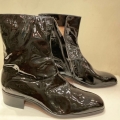 Men's New/vintage Boots in Very Soft Black Patent Leather | Canada
