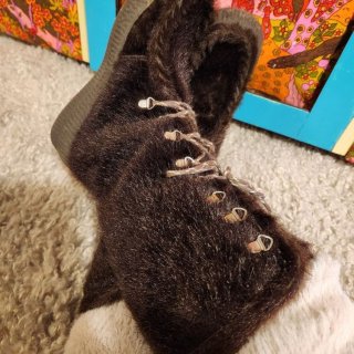 Women's Vintage 1970s Furry Boots by Universal EU37 UK4 US/AU6 May Fit | Canada