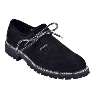 Men's Bavarian Suede Leather Shoes Black Authentic | Canada