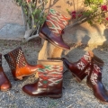 Women's Handmade Leather Boots Boots With Vintage Moroccan | Canada
