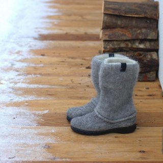 Women's Felt Boots Natural Gray Black Felted Winter Wool Boot | Canada