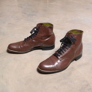 Men's Vintage Boots Stacy Adams Cap Toe Brown Leather Ankle | Canada