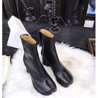 Women's Tabi Split Toe Boots Chunky Round Heels | Canada