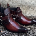 Men's New Pure Handmade Burgundy Color Cow Boy Genuine | Canada