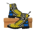 Women's Blue and Yellow Canvas Boots | Canada