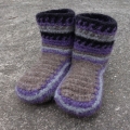 Women's Crochet Booties Adult Size Non Skid Felt Slipper Socks | Canada