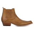 Men's Footcourt Cowboy Ankle Boots Tan Genuine Leather Western | Canada