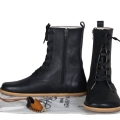 Men's Boots Wide Zero Drop Barefoot BLACK Sooth Leather | Canada