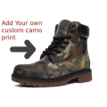 Men's Custom Camo Army Walking Boots Message for Your Preferred Camo | Canada