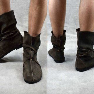 Women's LARP BOOTS Cosplay Lace Tie up Forest Stage Pirate Robin | Canada