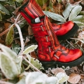 Women's Platform Boots in Red Deadstock | Canada