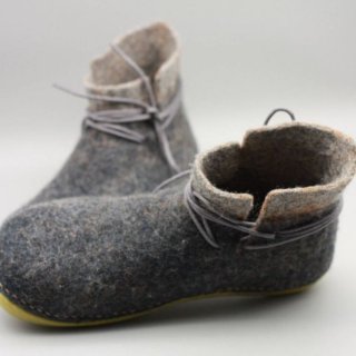 Women's Handmade Felted Wool Winter Ankle Boots Rubber Soles | Canada