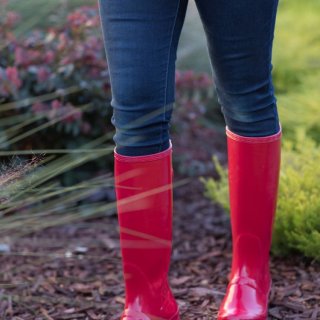 Women's Tall Red Rainboots | Canada