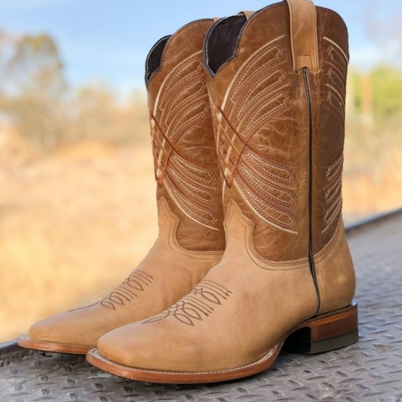 Men's Genuine Leather Square Toe Western Boots / Cowboy | Canada