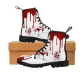 Men's Punk Rocker Gothic Metal Spooky Canvas Boots | Canada