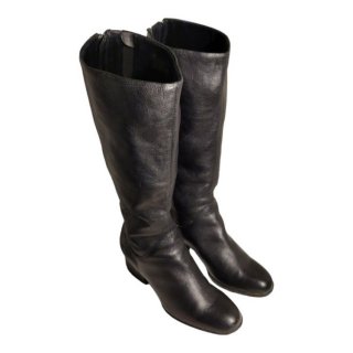 Women's Y2k Vintage Black Leather Knee High Boots by Born Size | Canada