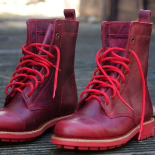Men's Handmade Leather American Worker Ranger Red Boots Military | Canada