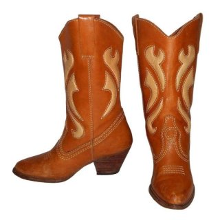 Women's Vintage Cowgirl Boots Western Fashion Ladies 7 M Tan Cowboy | Canada